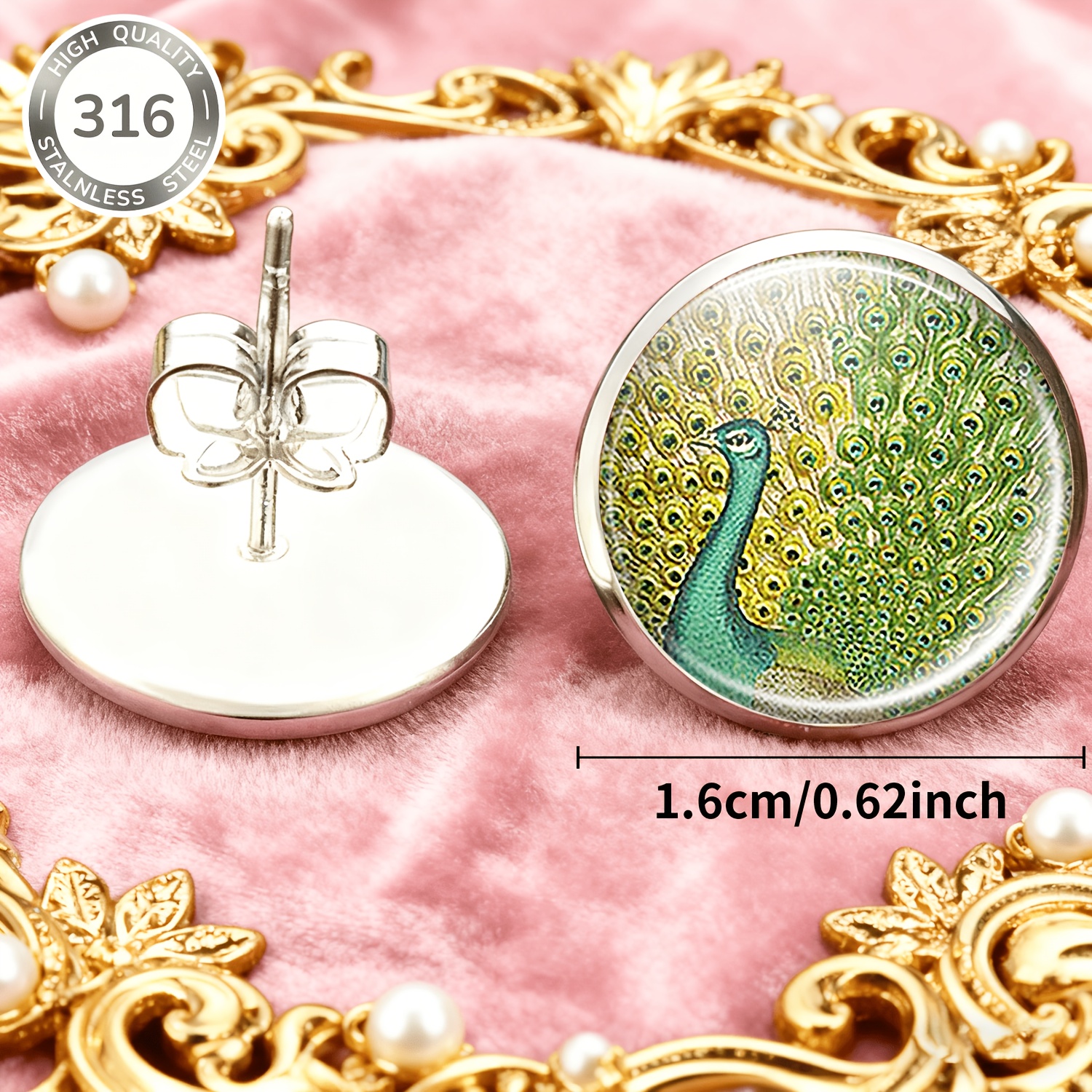 Women's 316 Stainless Steel Colorful Interwoven Earrings